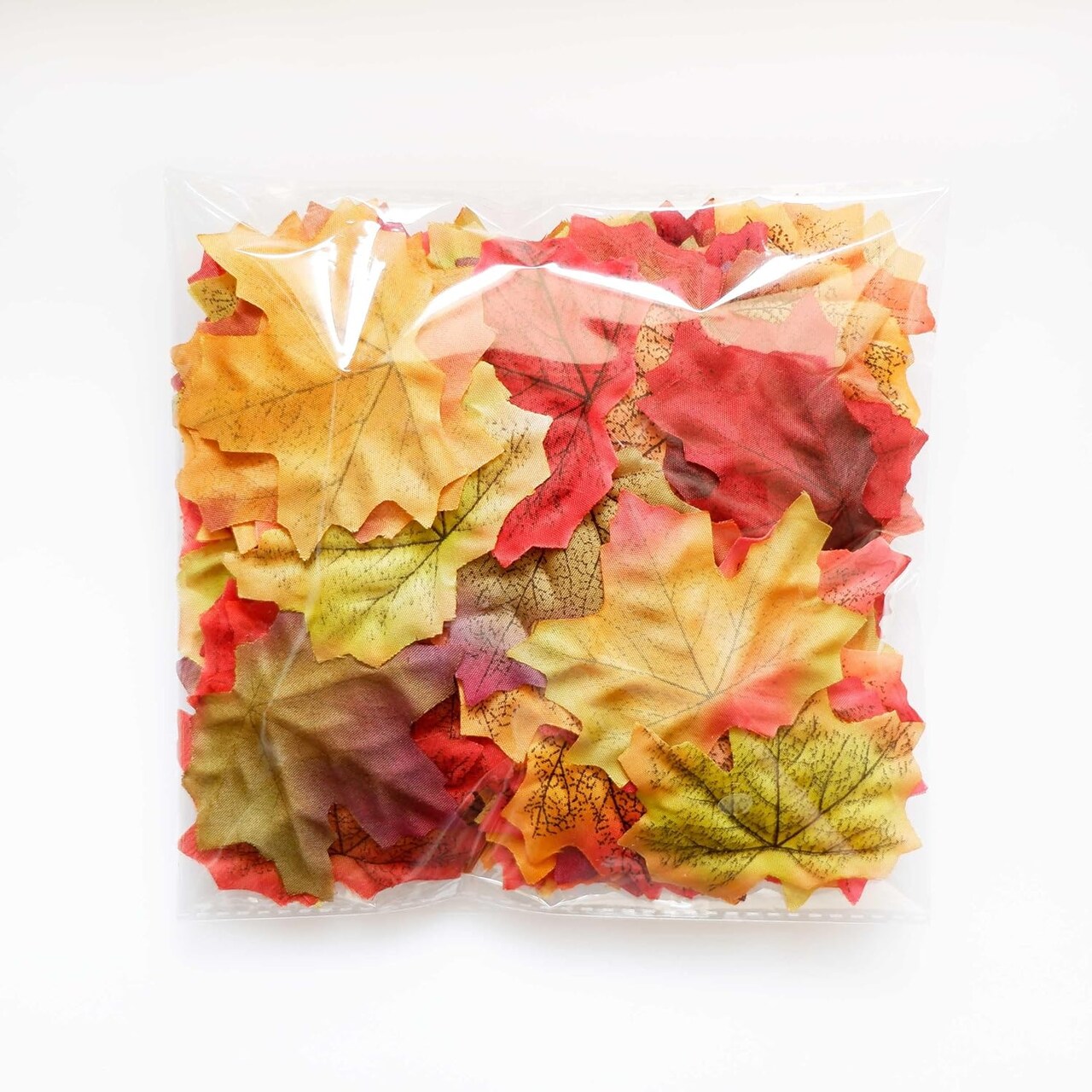 Separated Fake Fall Leaves Artificial (Multiple Colors) 0.12"D x 2.95"W x 2.36"H